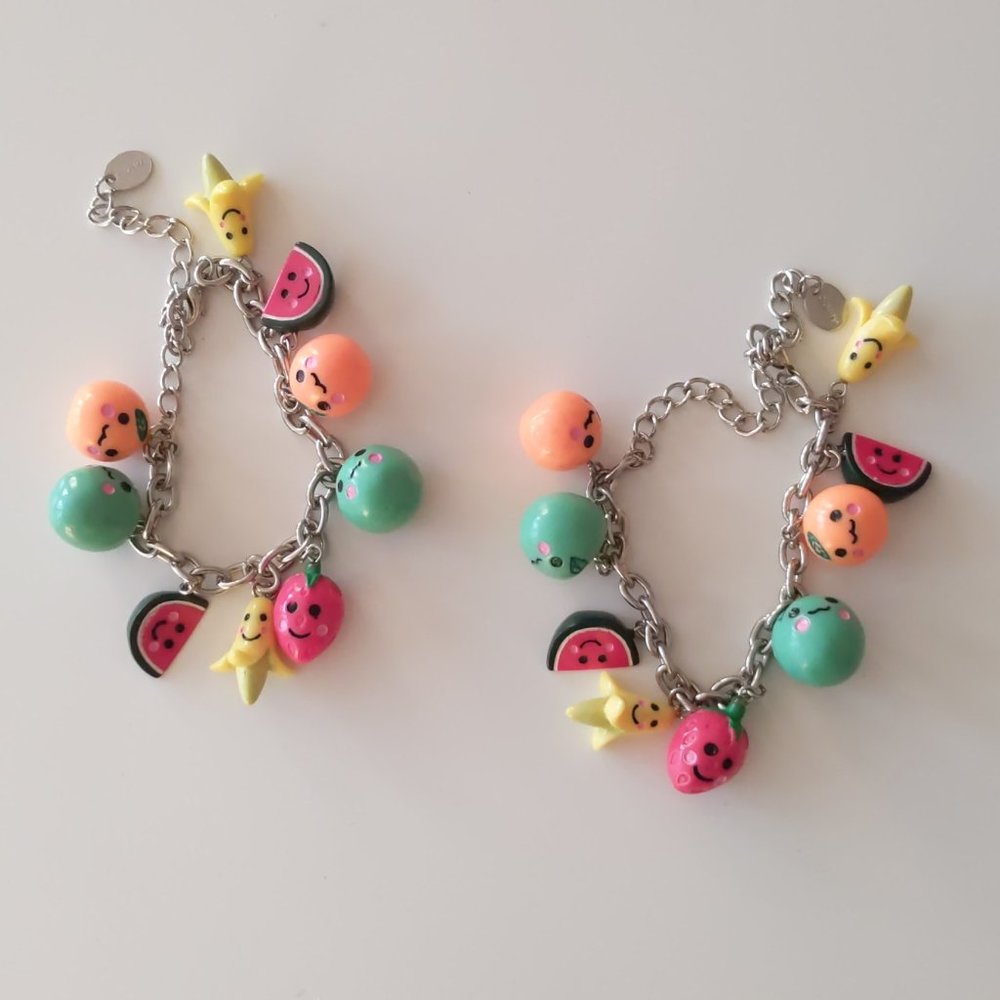 🍏🍉🍌 Claire's Kawaii Fruit bracelets 🍌🍉🍏